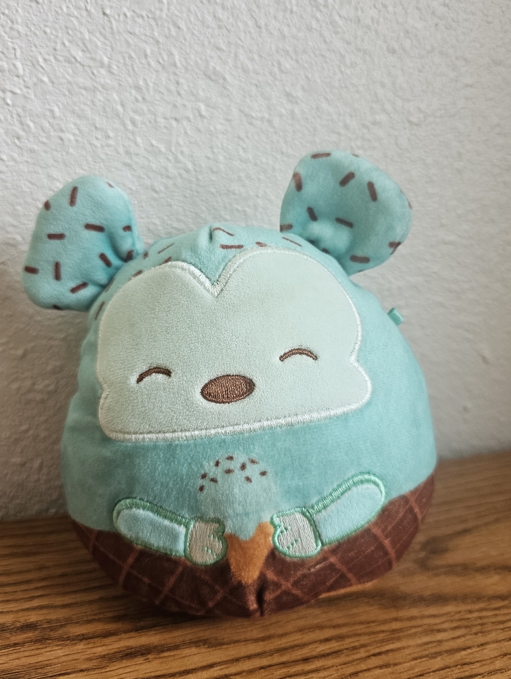 4/$10 Mickey Squishmallow Chocolate Chip Mint Ice Cream Plush Toy Disney 5 Inch
